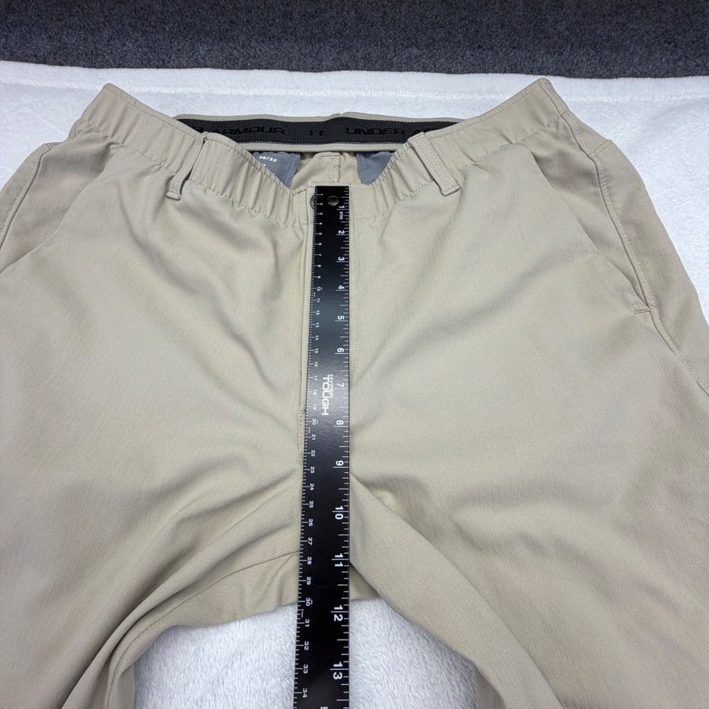 Under Armour Pants Mens 36x32 Tan Showdown Pant Golf Performance Stretch Khaki - Picture 10 of 14